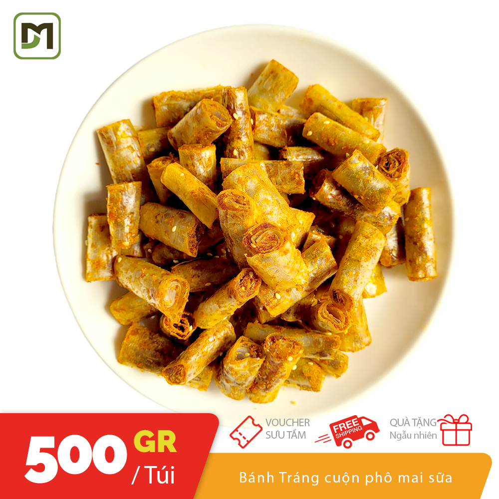 Túi 500gr bánh tráng cuộn phô mai sữa