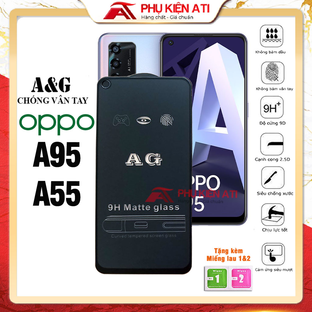 Kính cường lực chống vân tay oppo a76 a16 a17k a16s a1k a5s a7 a12 a12s r17 pro a5 a9 2020 a31 a8 a52 a72 a92 a53 a32 a15 a15s a74 5g a91 a94 a54 4g a96 a95 a96 a57 a77 a77s f5