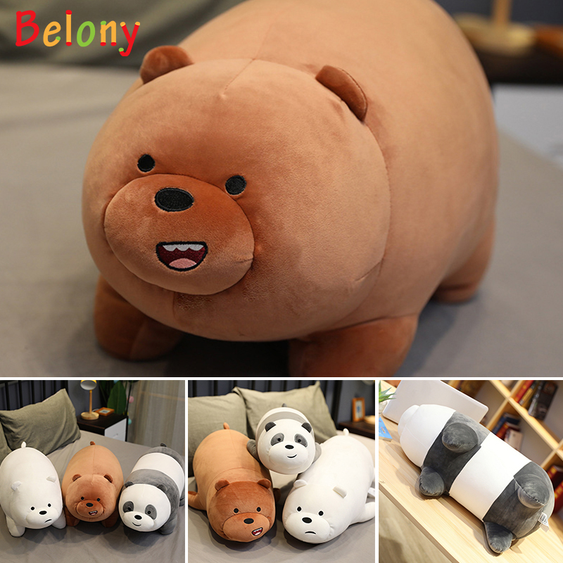 Belony We Bare Bears Plush Doll Ice Bear Grizzly Panda Stuffed Toy The