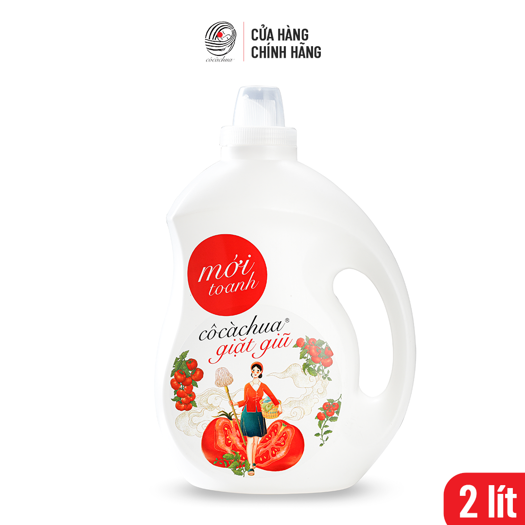 Nước giặt cô cà chua mới toanh công nghệ mới an toàn nhẹ dịu cho da 2l