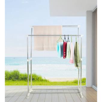 Sào Phơi Đồ Trơn Cây Phơi Đồ Xào Phơi Quần Áo Inox 201 Loại Dày có bánh xe