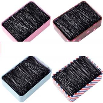 Set 100 Kẹp Ghim Tóc Màu Đen Bằng Thép Dành Cho Nữ