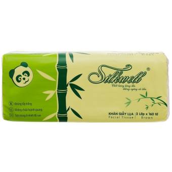 Giấy rút lụa Silkwell Brown 160 tờ 3 lớp
