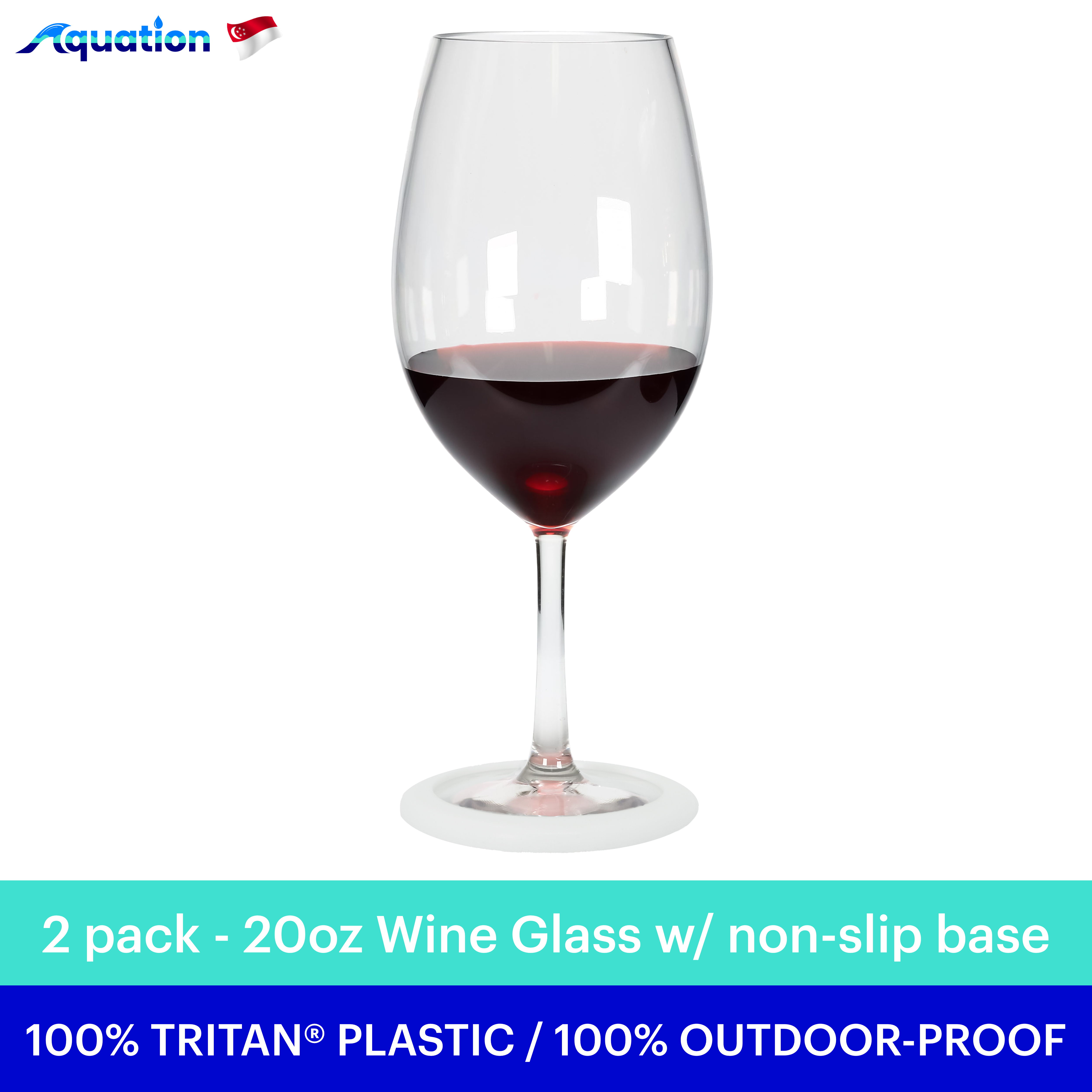 2pcs Tritan Plastic Red Wine Glass Unbreakable Wine Goblet