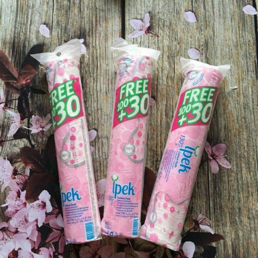 [100% BÔNG GÒN] 150 Miếng Bông Tẩy Trang Ipek Thổ Nhĩ Kỳ-Không Để Lại Xơ Bông 100% Làm Từ Bông Gòn