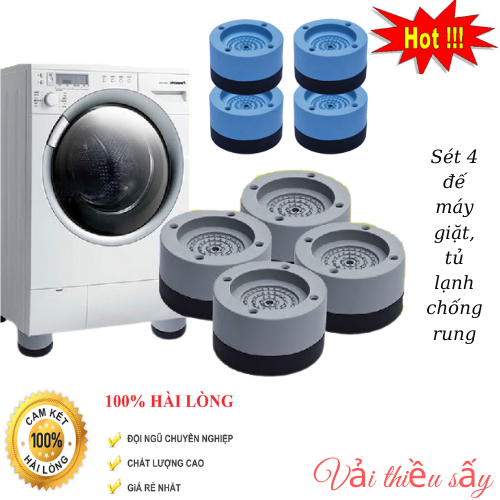 Sét 4 Đế máy giặt,tủ lạnh chống rung silicol, miếng lót chống rung