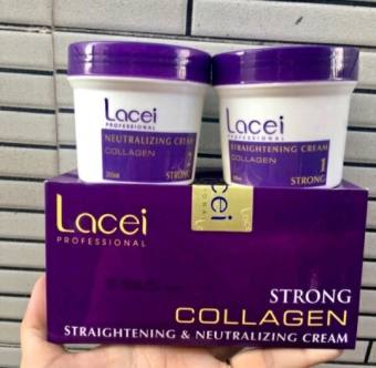 Thuốc duỗi tóc không cần kẹp nhiệt tại nhà Collagen Lacei 500mlx2