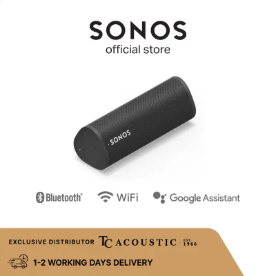 Sonos Roam Portable Smart Speaker with Bluetooth, Wifi and Voice Enabled (1)