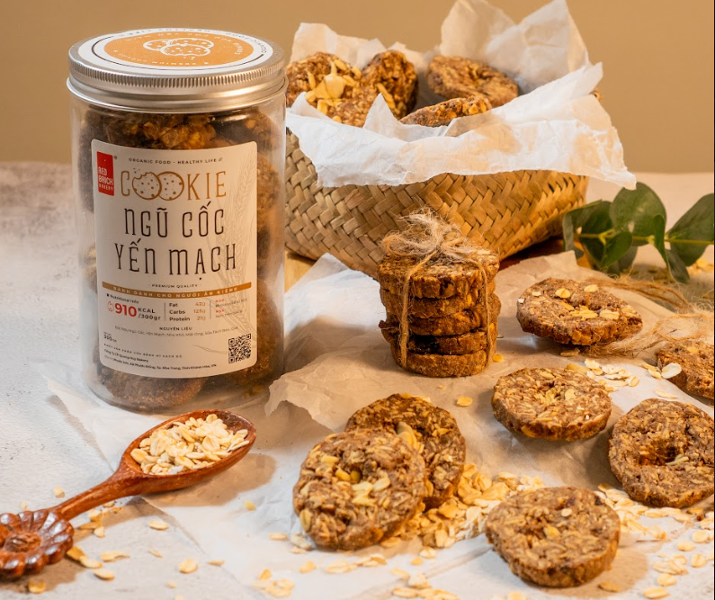 Cookie Ngũ Cốc Yến Mạch 300g Giàu Dinh Dưỡng Và Không Đường Không Bột Mì Ít Calo