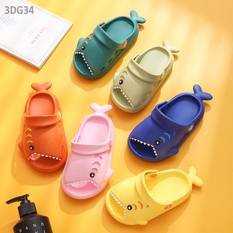 Dép sục cá mập baby shark bé trai bé gái cho chân bé 13-18cm ngộ nghĩnh 3dg34 giay3doi
