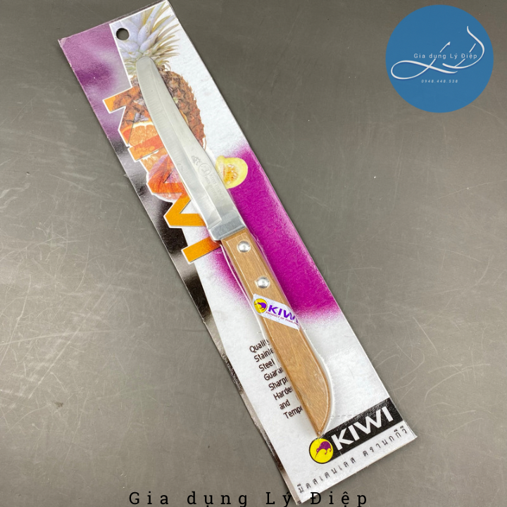 Dao thái lan kiwi cán gỗ loại 1 - dao gọt cán gỗ 502