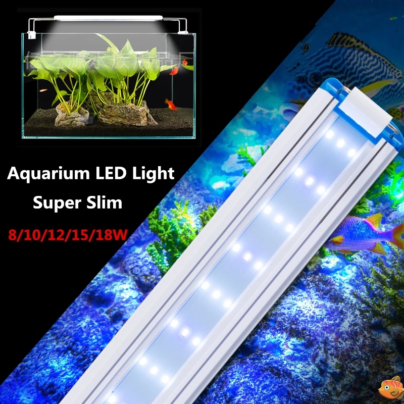  Senzeal M280 Acuario Luz LED 12W 24 LED Fish Tank Clip