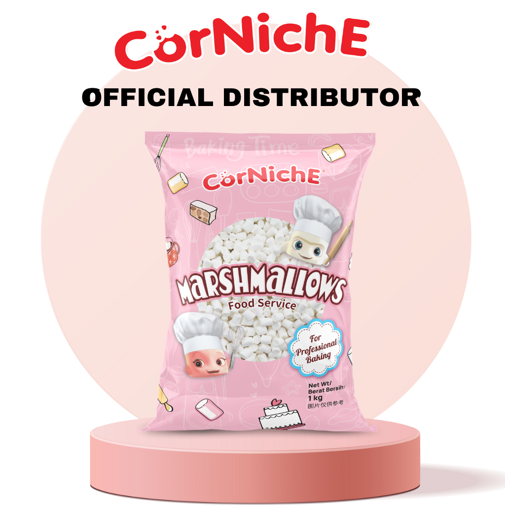 Kẹo xốp marshmallow trắng 1kg ( hạt bé), làm kẹo nougat, bánh..