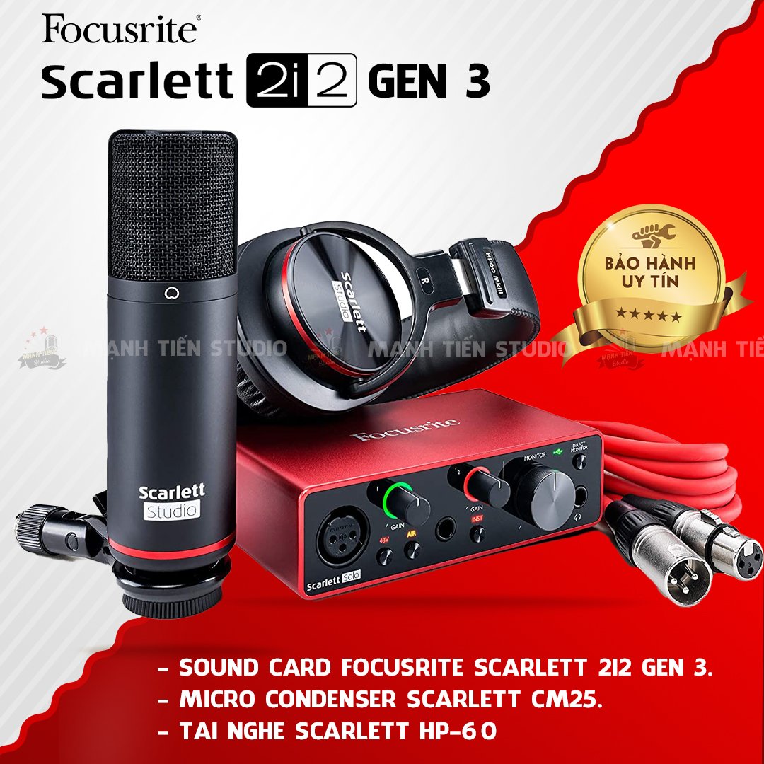 Focusrite Scarlett 2i2 Gen 3 Giá Tốt T05/2023 | Mua tại 