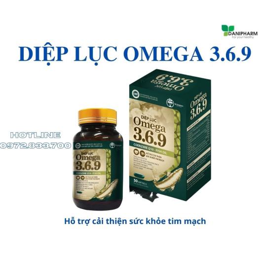 Diệp lục OMEGA 3-6-9, mắt sáng, não tinh, tim khỏe, da đẹp ( hộp 50 viên)