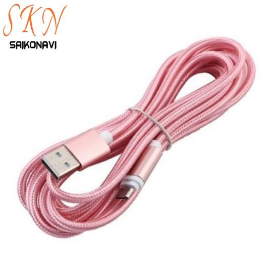 Cáp sạc USB dài 3m ,Dây sạc IPhone, Android dài 3M bọc dù,Dây Cáp Sạc Dù Dành Cho Tất Cả Các Dòng Điện Thoại Dài 3M.