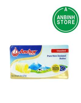 Bơ lạt Anchor 227g - UNSALTED BUTTER ANCHOR 227G. Date 8/2024