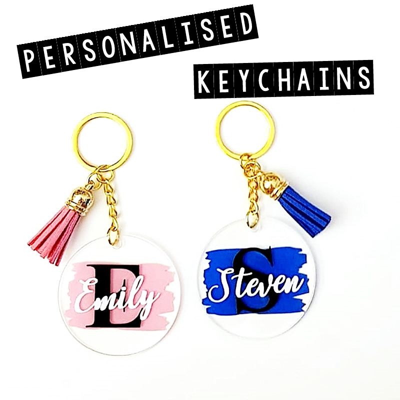 Teamer Custom Personalized Keychain Cute Car Key Chain Customize Name  Keyring Stainless Steel Fashion Jewelry Anti-lost Gifts