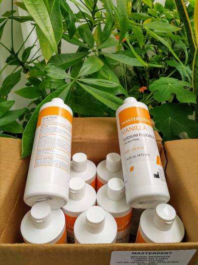 Gel ngậm fluor trung tính Master Dent 2% Sodium flour và 2% Neutral hương Vanilla ngừa sâu răng giảm ê buốt, gel flour dung tích 475ml