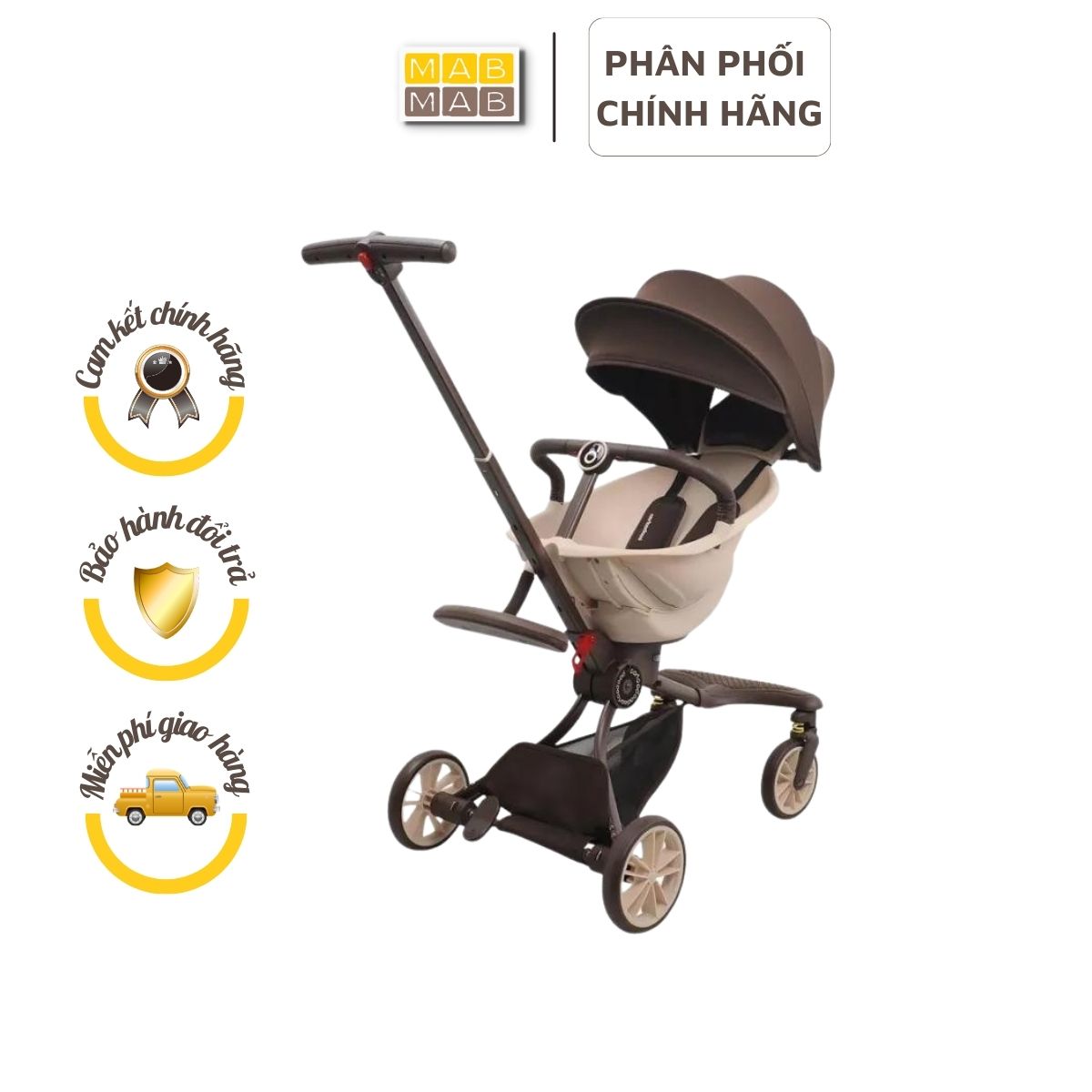 Xe đẩy 2 chiều dạo chơi gấp gọn Baobaohao V18 hàng chính hãng Bảo hành 12 tháng - Hàng cao cấp