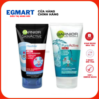 Sữa rửa mặt Garnier Skinactive Hautklar 3in1 150ml-Nội Địa Đức