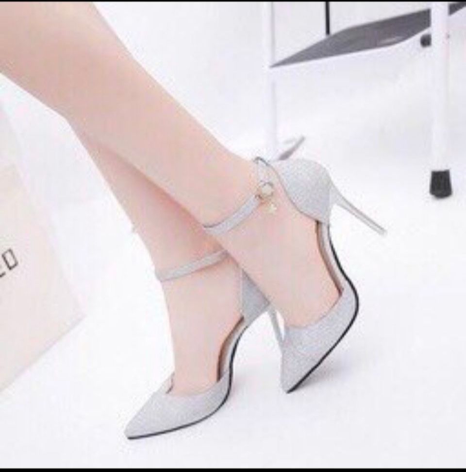 Giày cao gót 7 phân bít mũi kim tuyến Ha82_01