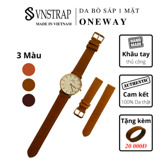 Dây da đồng hồ DW Daniel Wellington, dây đồng hồ DW handmade da sáp 1 mặt ONEWAY
