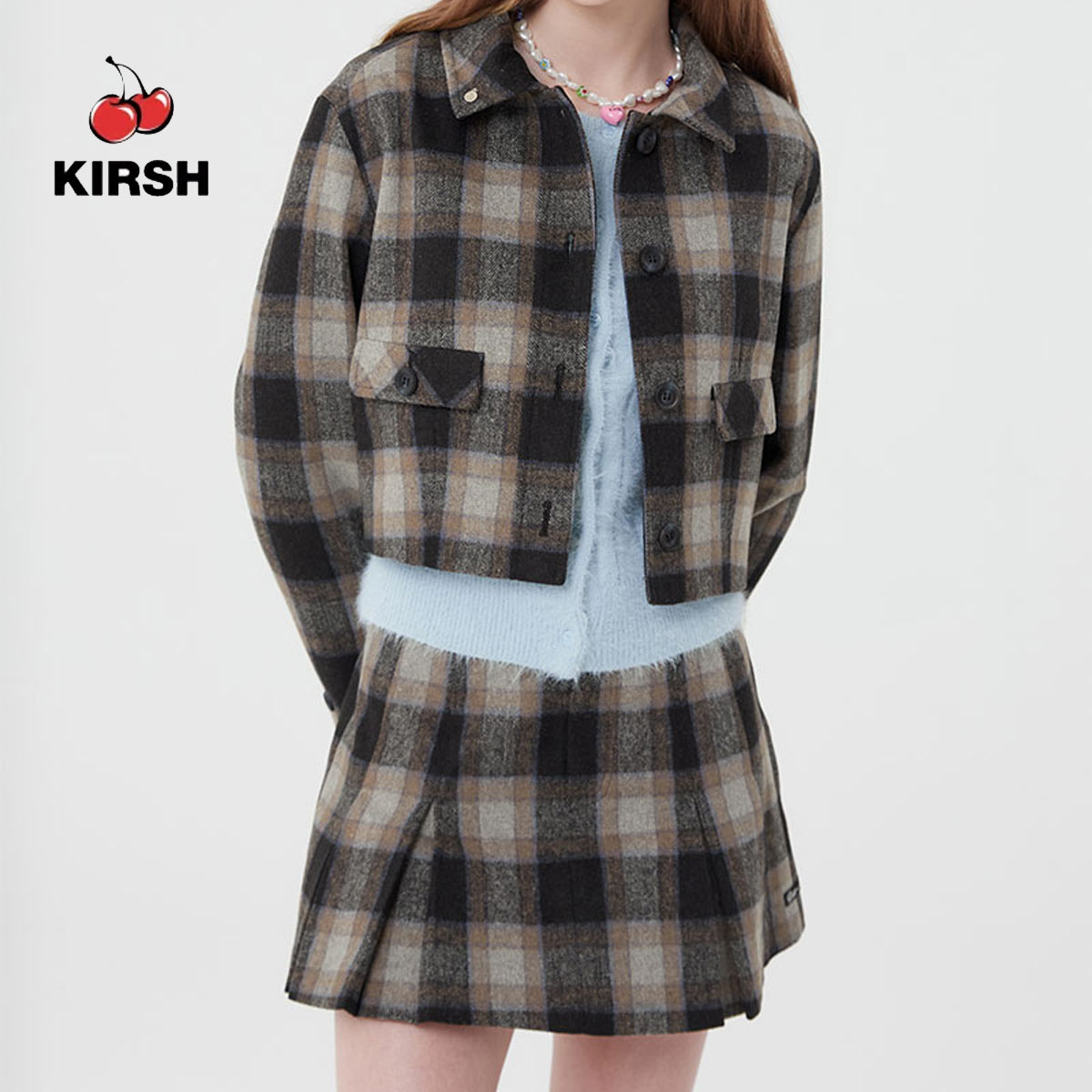 KIRSH] DOODLE CHERRY PLANET EXPLORER SHORT SKIRT | 23SS