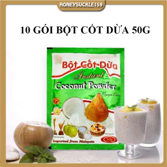 10 Gói Bột Cốt Dừa Nguên Chất 50g (Coconut Powder)