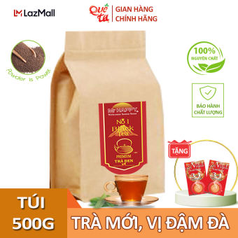 Trà đen pha trà sữa Quê Ta dạng viên CTC vị tự nhiên, Hồng trà pha trà sữa ngon, nguyên liệu làm trà sữa an toàn tiết kiệm- Túi Kraf 500g