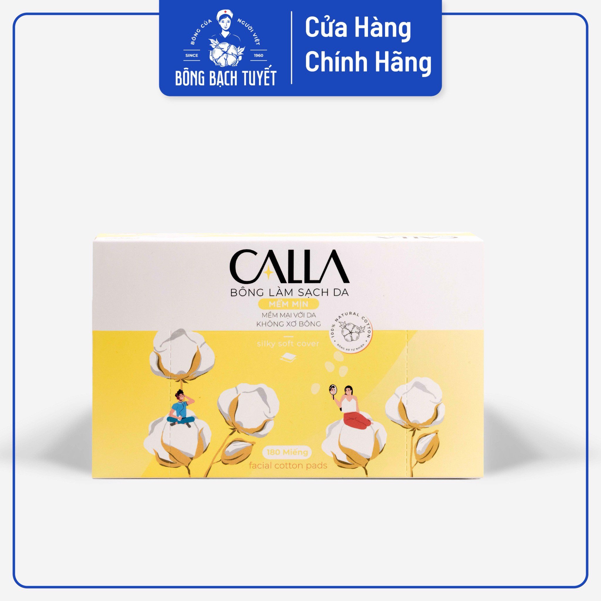 [HCM]Combo 2 gói bông tẩy trang merilynn 180M mịn bông bạch tuyết