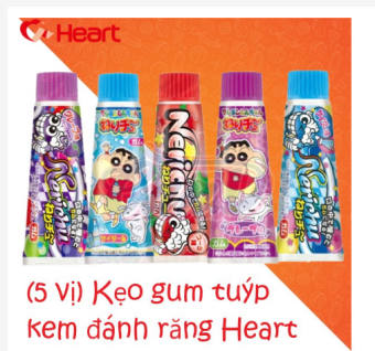 Kẹo gum tuýp kem đánh răng Heart 30gr đủ 8 vị