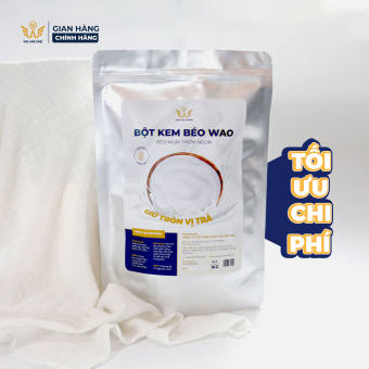 Bột Kem Béo WAO 1kg (Bột Kem Béo pha trà sữa, béo ngậy thơm ngon, giữ tròn vị trà)