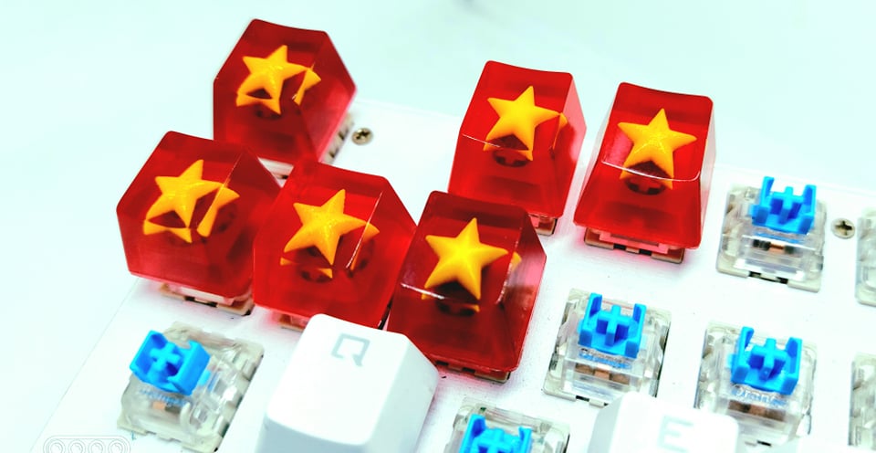 [HCM]Keycap quốc kỳ Việt Nam trang trí bàn phím cơ.