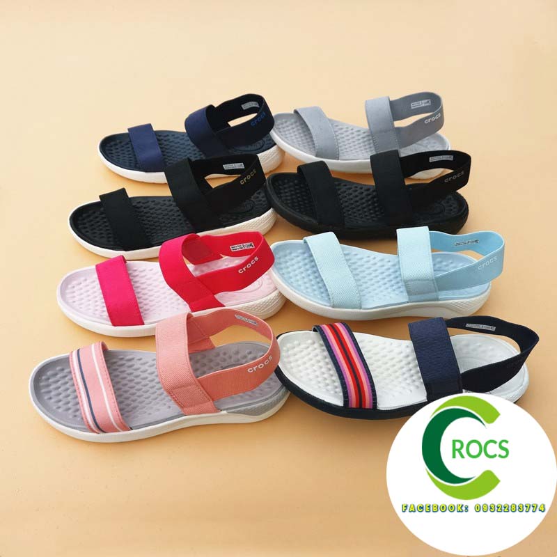 GIÀY SANDAL CHỐNG HÔI CHÂN CROCS LITERIDE QUAI CHUN NGANG CHO NỮ