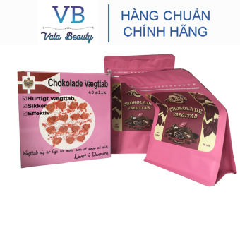 Kẹo Socola Giảm Cân Đan Mạch Chokolade Vægttab, Kẹo Giảm Cân Chocolate Hồng Giúp Hỗ Trợ Giảm Mỡ Thừa Cấp Tốc Hiệu Quả Hộp 40 Viên