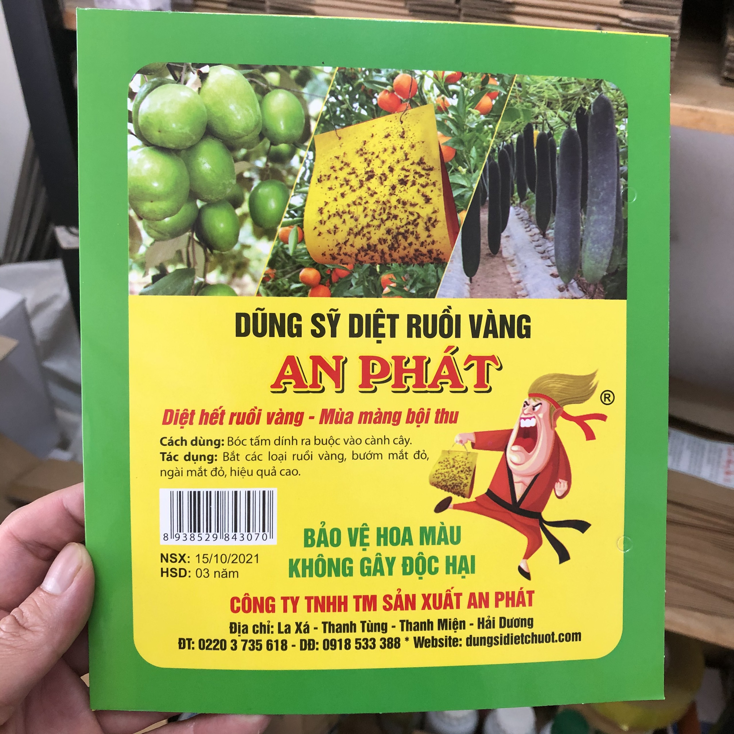 Combo 10 Tấm dính ruồi vàng An Phát; tấm dính ruồi vàng an phát; bẫy dính ruồi vàng an phát; bẫy ruồi vàng an phát; thuốc diệt ruồi vàng an phát