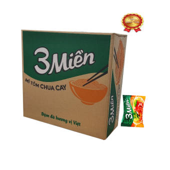 Sỉ 3 thùng Mì 3 miền tôm chua cay