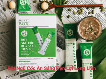 Bột Ngũ Cốc Bữa Sáng Tiện Lợi Long Liên Dạng Gói Uống Liền (20 gói x18gr) - Ngũ Cốc Ăn Sáng Cho Bé