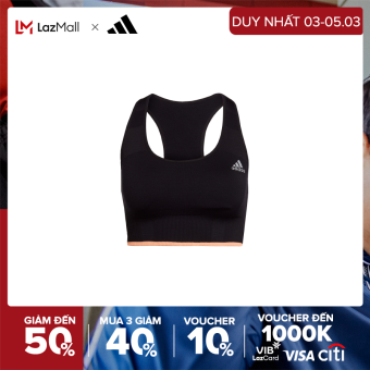 adidas Tập luyện Áo Bra Len Merino Không Đường May Chạy Bộ Medium Support Nữ Đen HC3722