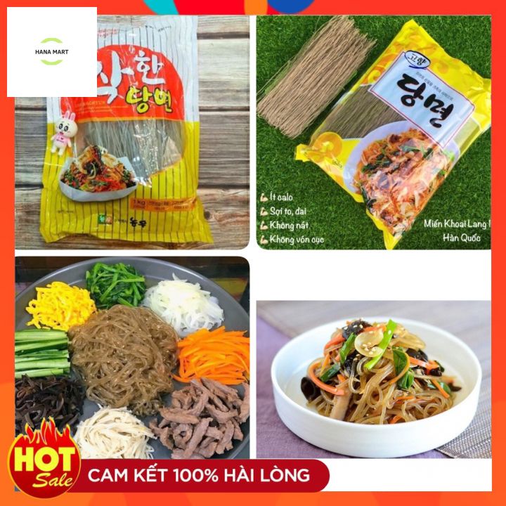 1kg Miến GOGI Hàn Quốc, Miến khoai lang Hàn Quốc sợi tròn, siêu dai ngon