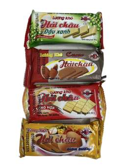 Combo 4 thanh lương khô Đậu xanh, Tổng hợp, Ca cao Hải Châu