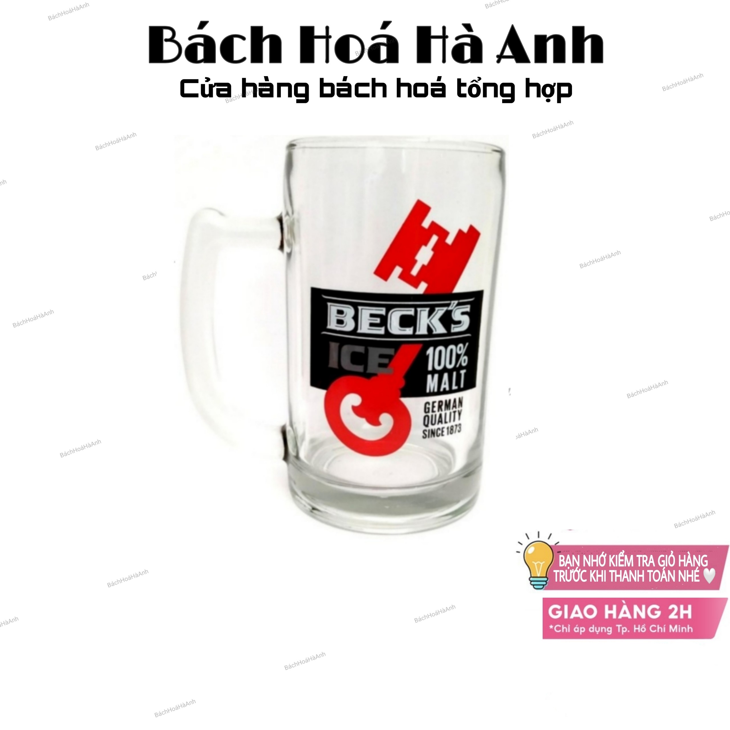 Ly thủy tinh cao cấp beck's ice