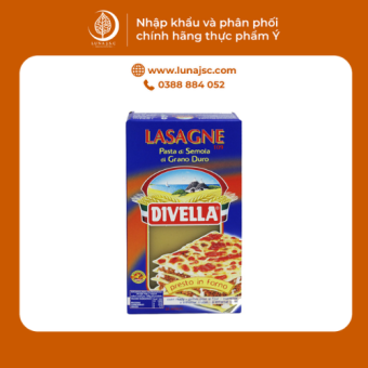 Mì Ý Lasagna DIVELLA hộp 500g [Mỳ Ý Pasta Chính Hãng]
