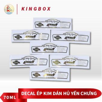 Decal ép kim dán hủ yến chưng - Decal dán hủ yến ép kim sang trọng
