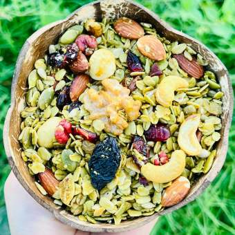 500GRAM GRANOLA GRANOLA NGŨ CỐC HẠT NƯỚNG MẬT ONG -70% HẠT 30%YẾN MẠCH
