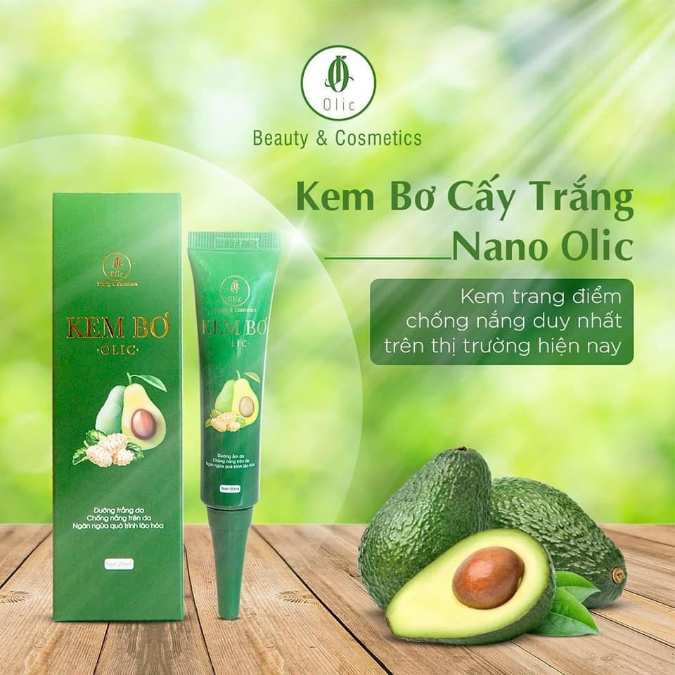 Kem bơ cấy trắng dưỡng da nano olic 3in1