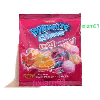 Kẹo Nhai 3 Viên DYNAMITE Chew Socola/Trái cây [GÓI 125G]