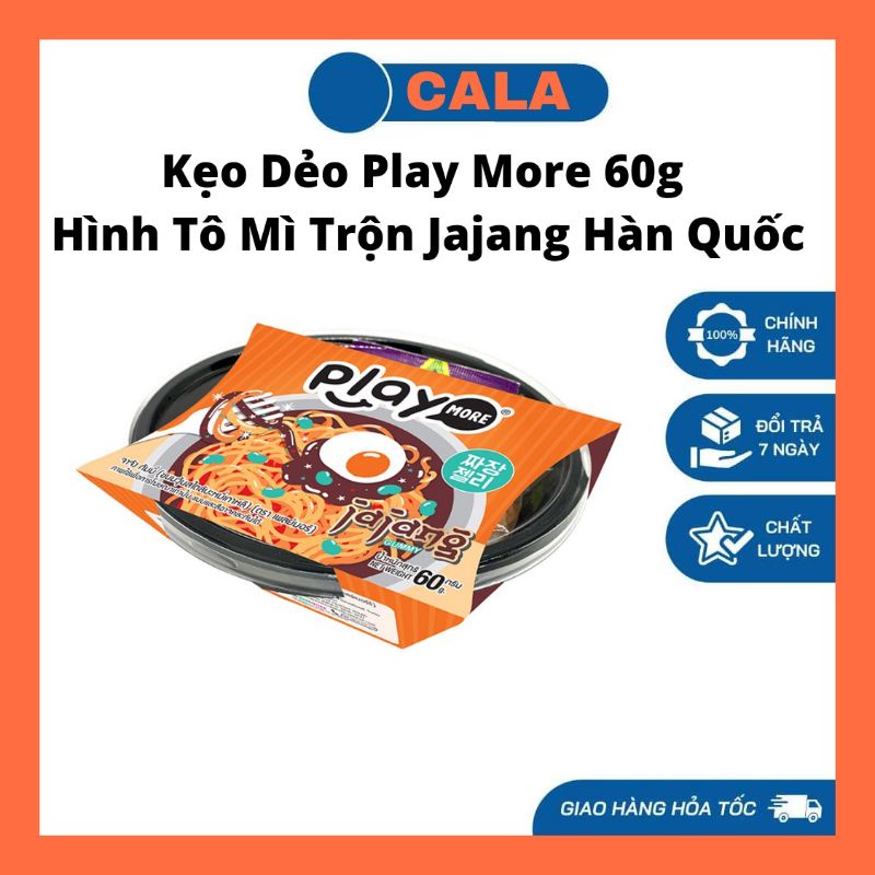 Kẹo Dẻo Play More 60g Hình Tô Mì Trộn Jajang Hàn Quốc