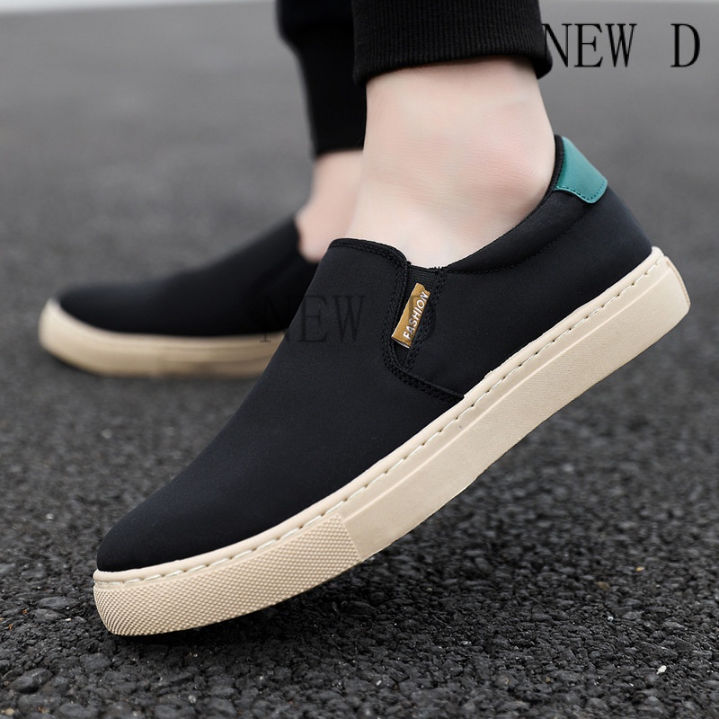 Mens canvas sale slip on shoes